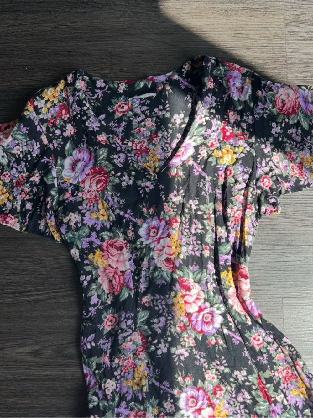 Source Unknown Black Floral Maxi Dress - Picture 7 of 7